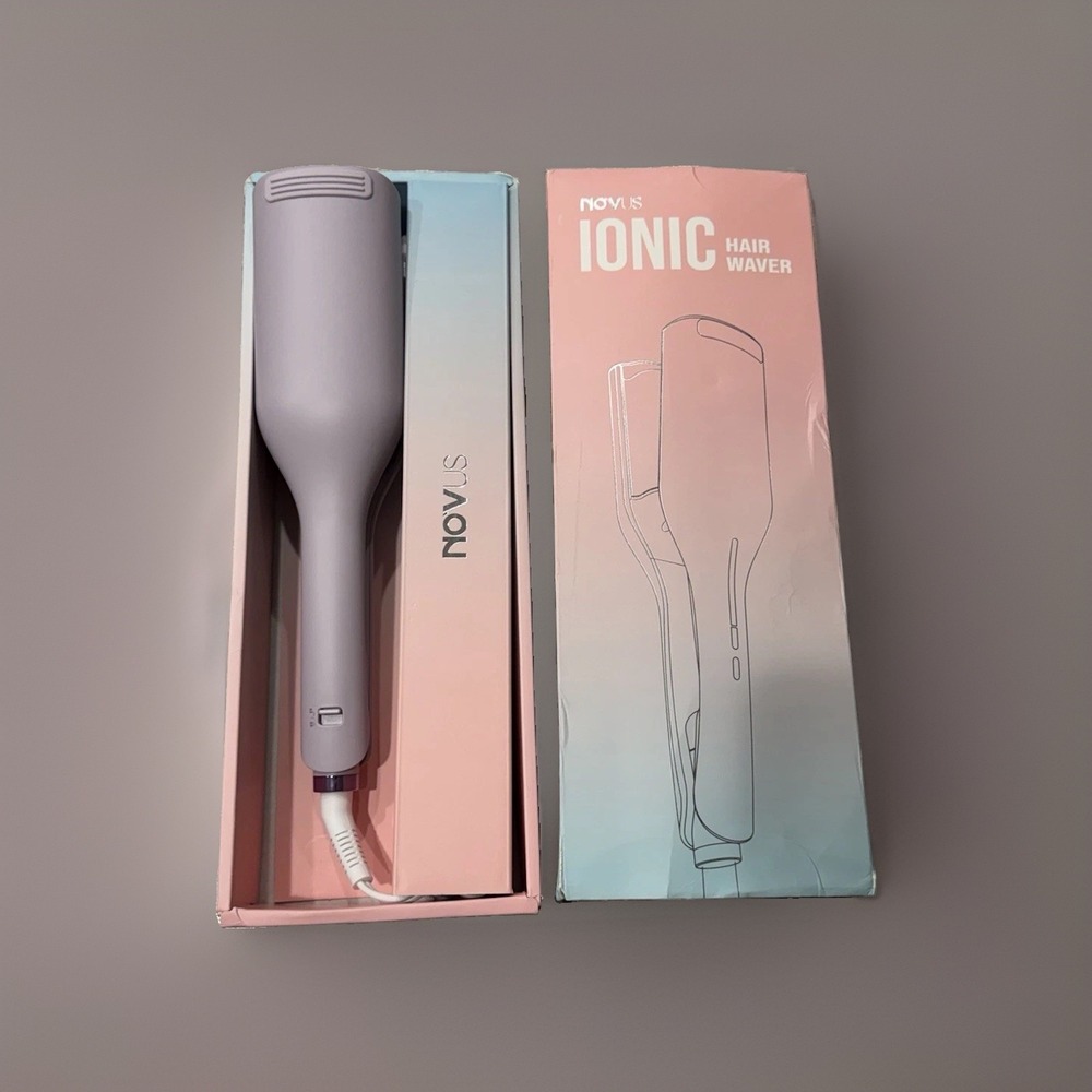 Novus NV630 Ionic Hair Waver 36mm Purple 440F 4-Heat Auto Shut-Off 90W Ceramic